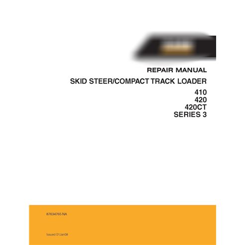 Case 410, 420, 420CT Series 3 skid loader pdf service manual 