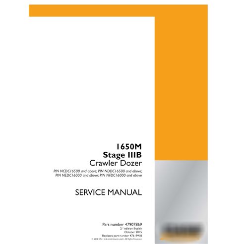 Case 1650M Stage IIIB crawler dozer pdf service manual 