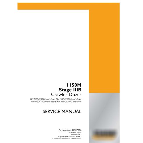 Dozer sobre orugas Case 1150M Stage IIIB pdf manual de servicio