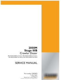 Manuel d'entretien PDF pour bulldozer sur chenilles Case 2050M Stage IIIB