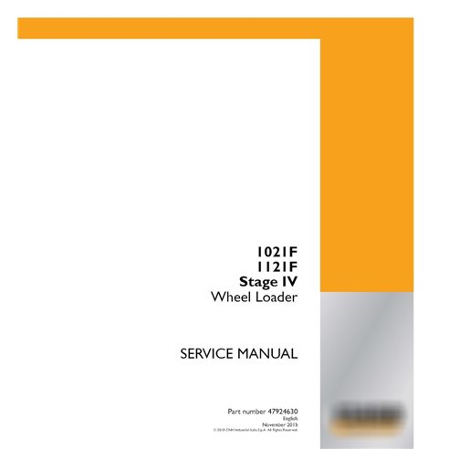 Manuel d'entretien du chargeur sur pneus Case 1021F, 1121F Stage IV PDF