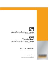 Case SR130 Tier 3, SR160 Tier 4B Manuel d'entretien PDF