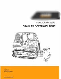Manuel d'entretien PDF pour bulldozer sur chenilles Case 650L Tier 3