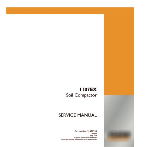 Manuel d'entretien PDF du compacteur de sol Case 1107EX