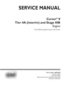 Manual de serviço em pdf do mecanismo Case Cursor 9 Tier 4A e Estágio IIIB