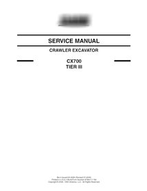 Manuel d'entretien de la pelle sur chenilles Case CX700 TIER III PDF