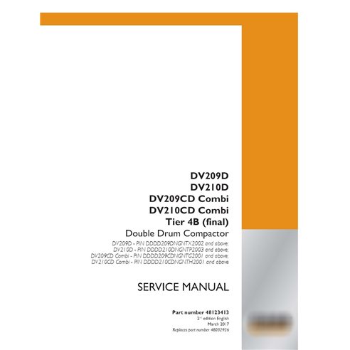 Case DV209D, DV210D, DV209CD Combi, DV210CD Combi Tier 4B compactor pdf service manual