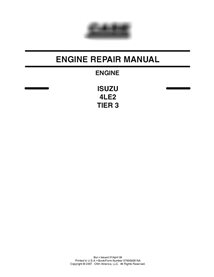 Manual de serviço em pdf do motor Case ISUZU 4LE2 TIER 3