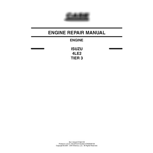 Case ISUZU 4LE2 TIER 3 engine pdf service manual 