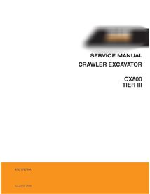 Manuel de service PDF de la pelle sur chenilles Case CX800 Tier 3