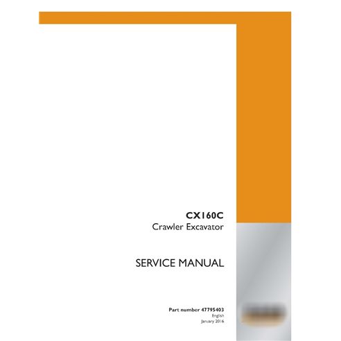 Case CX160C crawler excavator pdf service manual 
