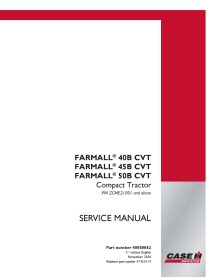 Manual de serviço em pdf de trator compacto Case IH Farmall 40B, 45B, 50B CVT - Caso IH manuais - CASE-48080062