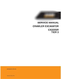 Case CX225SR Tier 3 crawler excavator pdf service manual 