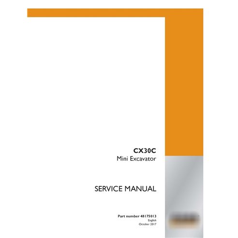 Case CX30C mini excavator pdf service manual 