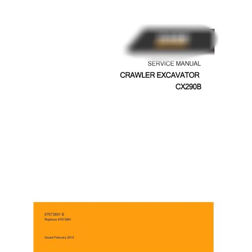 Case CX290B crawler excavator pdf service manual 