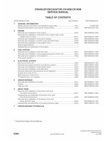 Manuel d'entretien de la pelle sur chenilles Case CX160B, CX 180B PDF
