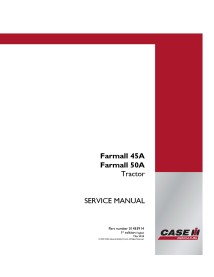 Manuel d'entretien du tracteur compact Case IH Farmall 45A, 50A PDF - Cas IH manuels - CASE-51453914