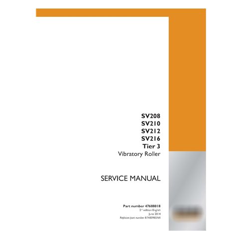 Case SV208, SV210, SV212, SV216 Tier 3 vibratory roller pdf service manual