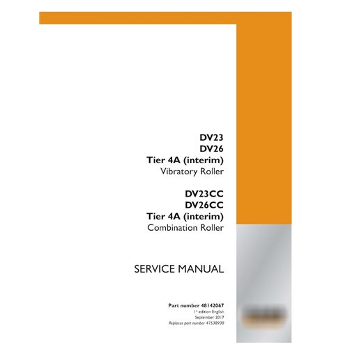 Case DV23, DV26, DV23CC, DV26CC Tier 4A roller manuel de service pdf