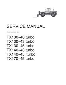 Manuel d'entretien du chariot télescopique Case TX130-40, TX130-43, TX130-45, TX140-43, TX140-45, TX170-45
