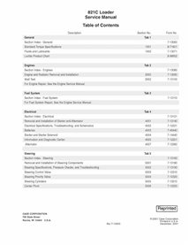 Manual de serviço em pdf do carregador Case 821C
