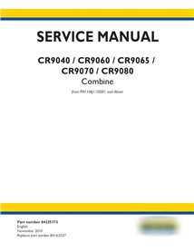 New Holland CR9040, CR9060, CR9065 , CR9070, CR9080 combine pdf service manual 
