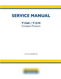 Manuel d'entretien pdf des tracteurs compacts New Holland T1560, T1570