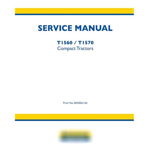 New Holland T1560, T1570 compact tractor pdf manual de servicio
