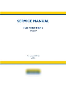 New Holland 7630, 8030 TIER 3 tractor pdf service manual 