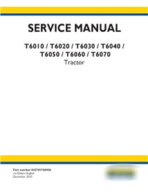 New Holland T6010, T6020, T6030, T6040, T6050, T6060, T6070 tractor pdf service manual 