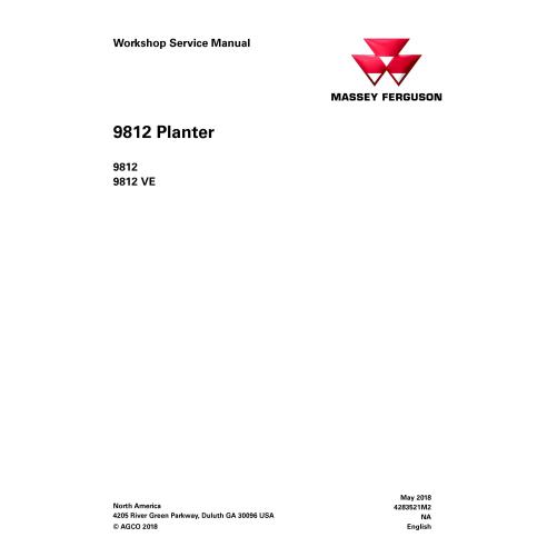 Manual de serviço de oficina em pdf da plantadeira Massey Ferguson 9812, 9812 VE - Massey Ferguson manuais - MF-4283521M2