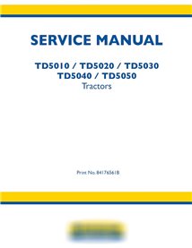 New Holland TD5010, TD5020, TD5030, TD5040, TD5050 tractor pdf service manual 