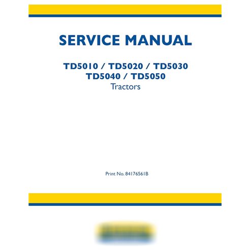 New Holland TD5010, TD5020, TD5030, TD5040, TD5050 tractor pdf manual de servicio