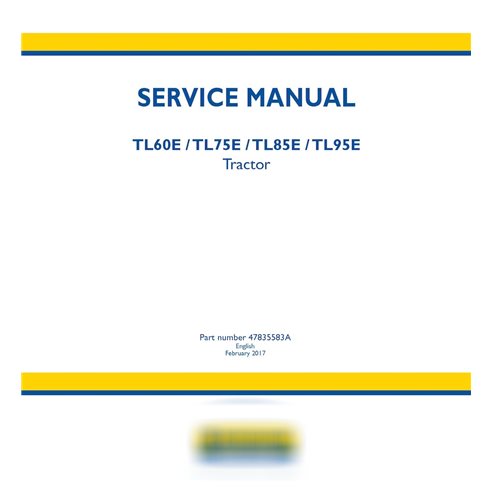 Manuel de réparation pdf des tracteurs New Holland TL60E, TL75E, TL85E, TL95E