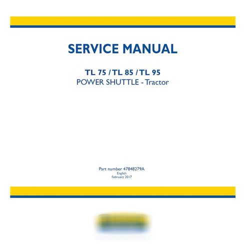 Manual de reparo pdf do trator New Holland TL 75, TL 85, TL 95 PST