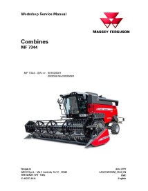 Massey Ferguson MF 7344 cosechadora pdf manual de servicio de taller - Massey Ferguson manuales - MF-LA327326012M