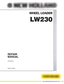 Manuel de réparation pdf de la chargeuse sur pneus New Holland LW230