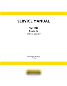 New Holland W190D Stage IV wheel loader pdf service manual 