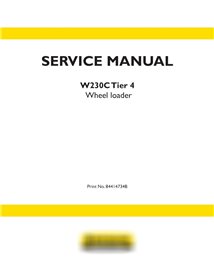Manuel d'entretien pdf de la chargeuse sur pneus New Holland W230C Tier 4