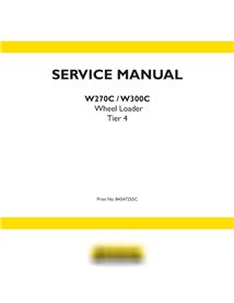Manual de serviço em pdf de carregadeira de rodas New Holland W270C, W300C, Tier 4
