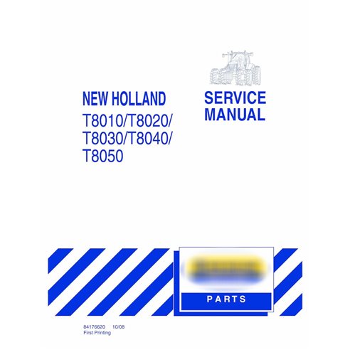 New Holland T8010, T8020, T8030, T8040, T8050 (2008) tractor pdf manual de servicio