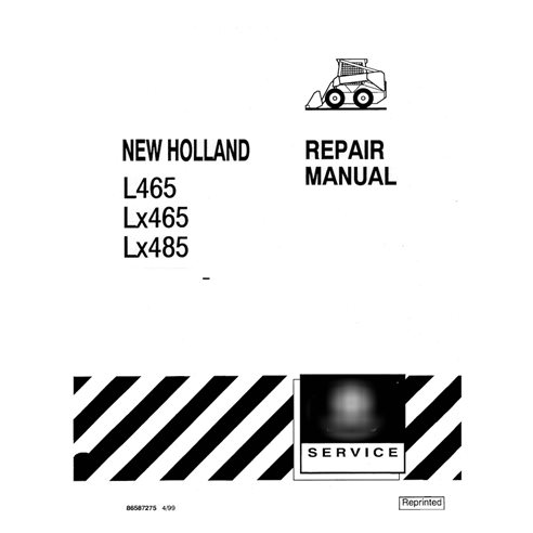 New Holland L465, Lx465, Lx485 skid loader pdf repair manual 