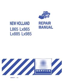 Manuel de réparation pdf de la chargeuse compacte New Holland L865, Lx865, Lx885, Lx985