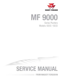 Massey Ferguson 9202, 9222 manuel d'entretien PDF du semoir - Massey-Ferguson manuels - MF-42834528M1