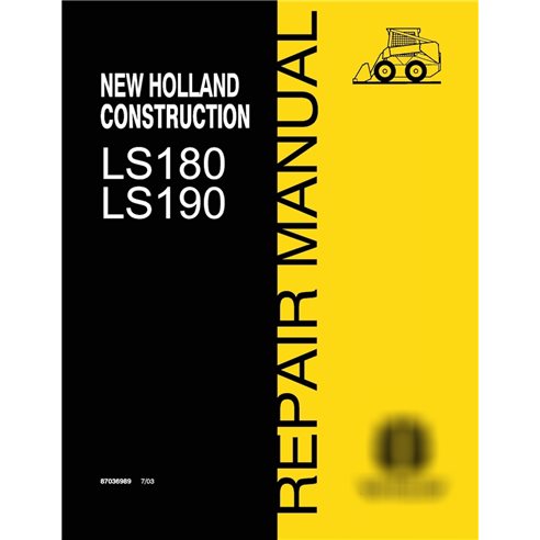 Manuel de réparation pdf de la chargeuse compacte New Holland LS180, LS190