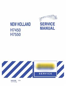 New Holland H7450, H7550 faucheuse-conditionneuse pdf manuel d'entretien