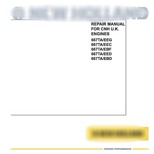 Manual de servicio pdf del motor New Holland 667TA / Exx