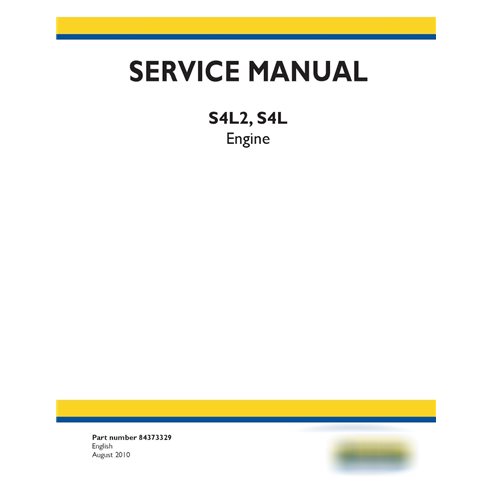 Manuel d'entretien pdf du moteur New Holland S4L, S4L2