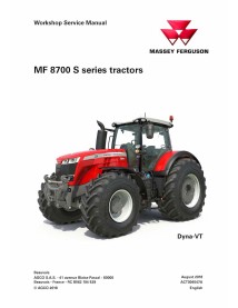 Massey Ferguson 8727 S, 8730 S, 8732 S, 8735 S, 8737 S, 8740 S trator pdf manual de serviço de oficina - Massey Ferguson manu...