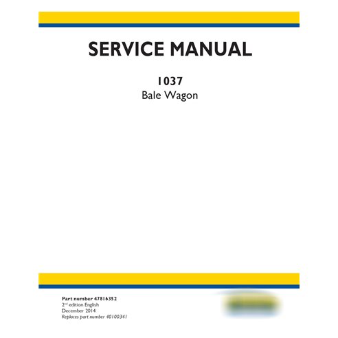 New Holland 1037 bale wagon pdf service manual 
